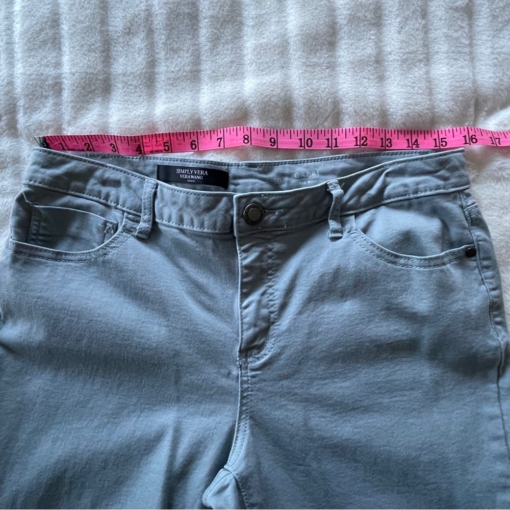 Simply Vera Vera Wang Capris Sz 10 Gray - Picture 7 of 10